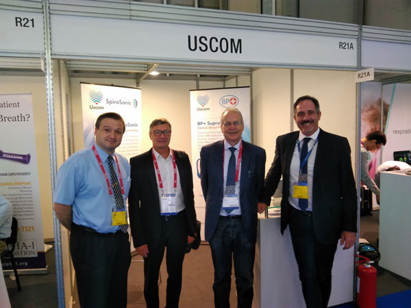 Uscom booth with Colin Sullivan